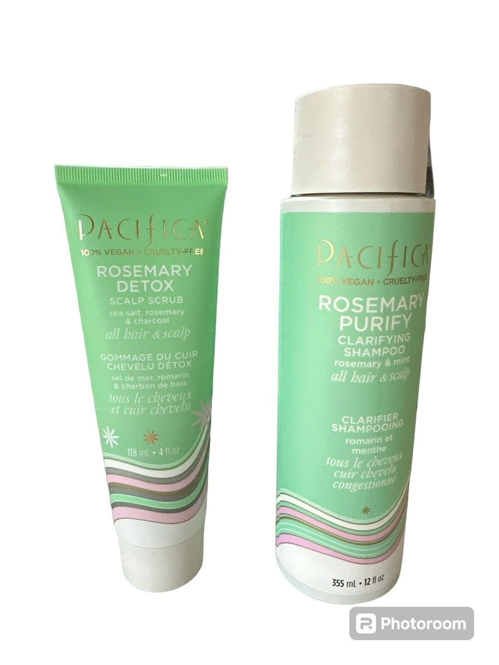 Pacifica Shampoo Treatment Scalp Scrub Rosemary Mint Full Sz